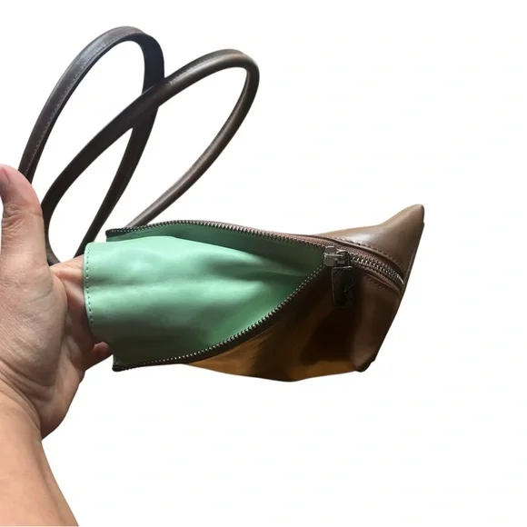 Furla Brown Shoulder Bag with Curved Design - Picture 3 of 4